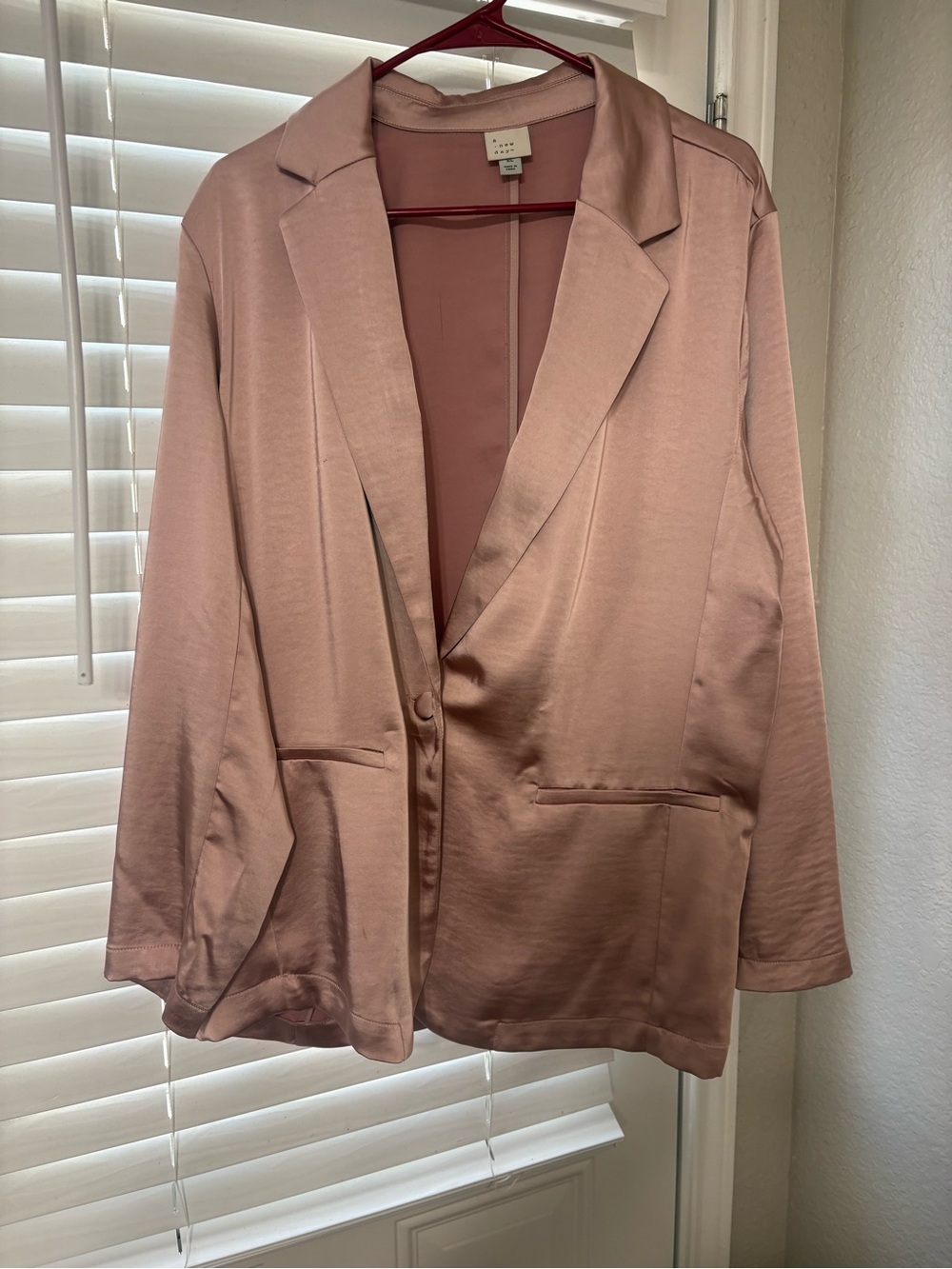 Aritzia Dusty Rose Satin Blazer